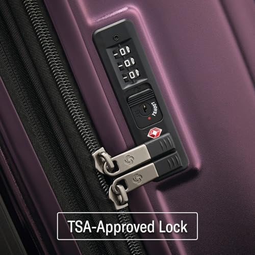 Samsonite Carry-On Pro Front Pocket Hardside Expandable 21-Inch Octiv Luggage: Durable & Impact Resistant, 360° Aero Trac Spinner Wheels, Adjustable Telescopic Handle, TSA Approved Lock - Silver