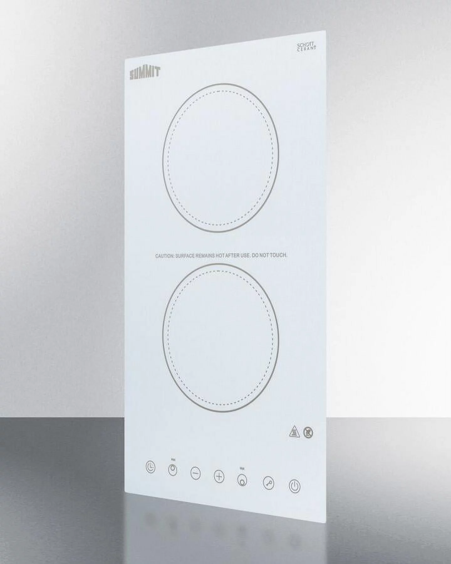 Summit CR2B15T2W 2-Burner (115V) Electric Cooktop in Black