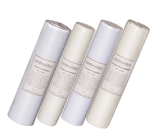 Embroidex Embroidery Machine Starter Kit - Everything Needed to Do Machine Embroidery Thread, Stabilizer, Bobbin Needles Etc Plus Bonus Embroidery Designs and Instructional CD