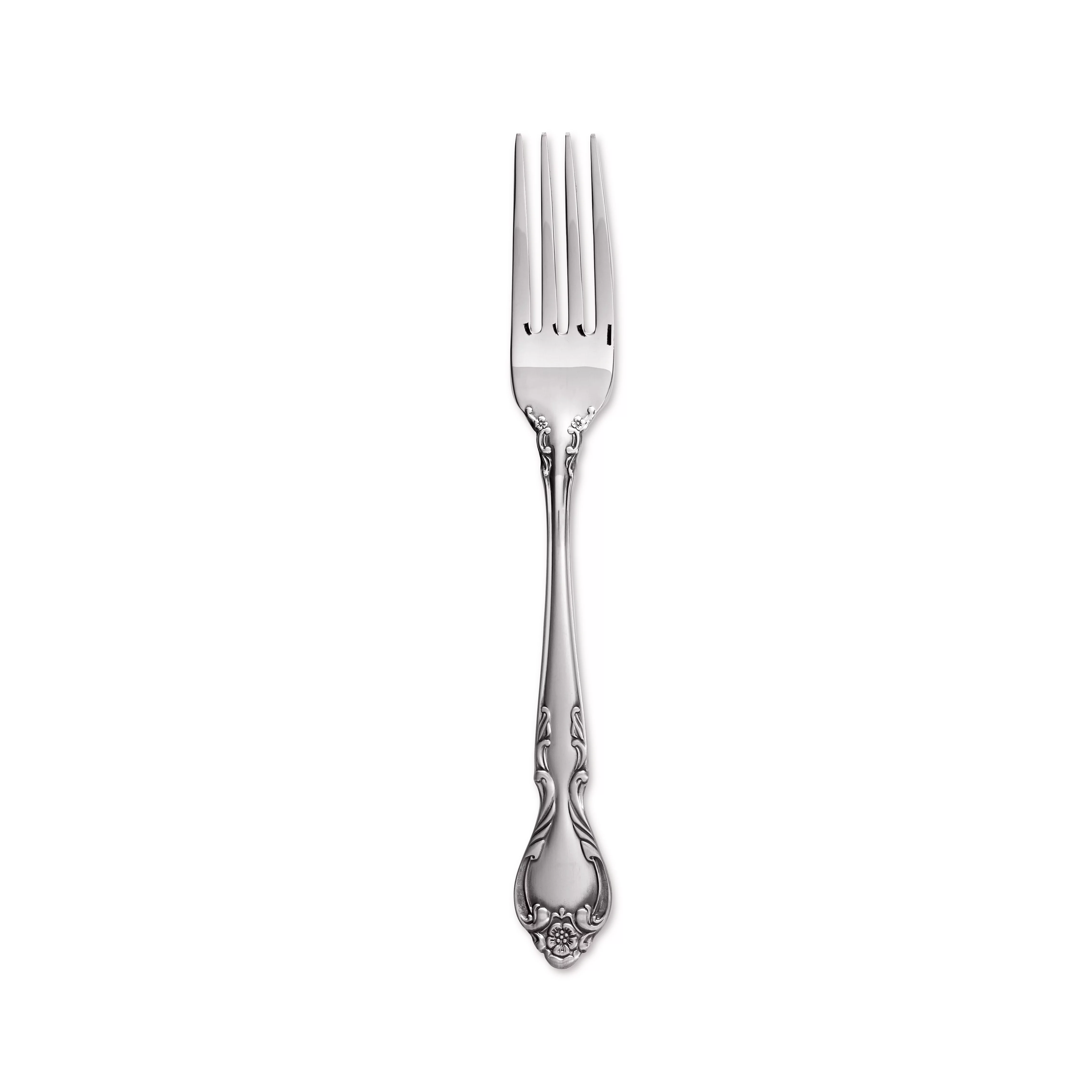 Lyon Queens Fancy 18/8 Stainless Steel Dinner Fork (Set of Twelve)