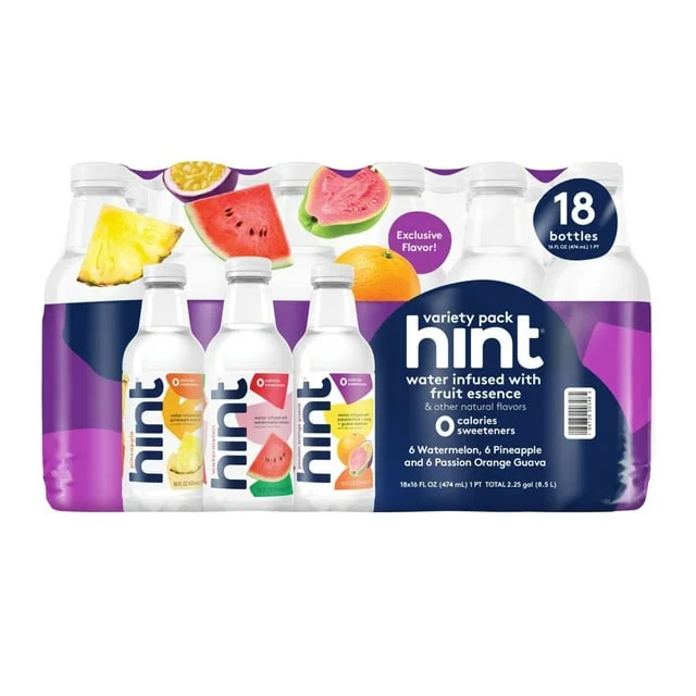 Hint Flavored Water Variety Pack (16 fl. oz., 18 pk.)