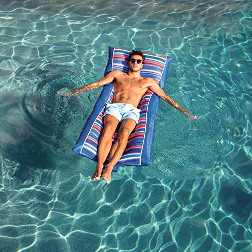 Big Joe Kona Hammock No Inflation Needed Pool Lounger with Headrest, Quick Draining Fabric, 4 feet Big