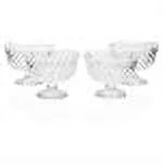 Dublin Crystal Ice Cream Bowl 10oz oz, Set of 4