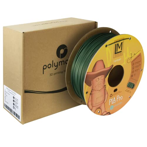 Polymaker PLA PRO Filament 1.75mm 1kg, Tough & High Rigidity White 3D Printing Filament, PolyLite PLA PRO 3D Printer Filament 1.75mm, Print with Most 3D Printers