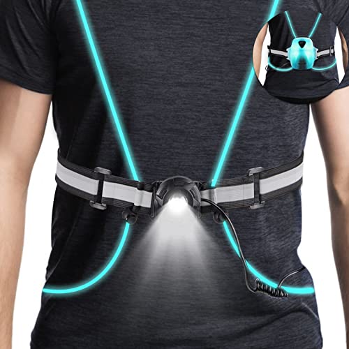 LED Running Reflective Vest Safety Night Light Rechargeable USB Lithium Battery Cycling Multicolored Fiber Optics Adjustable Light Weight Gear for Women Men Kids Jogging Biking Running