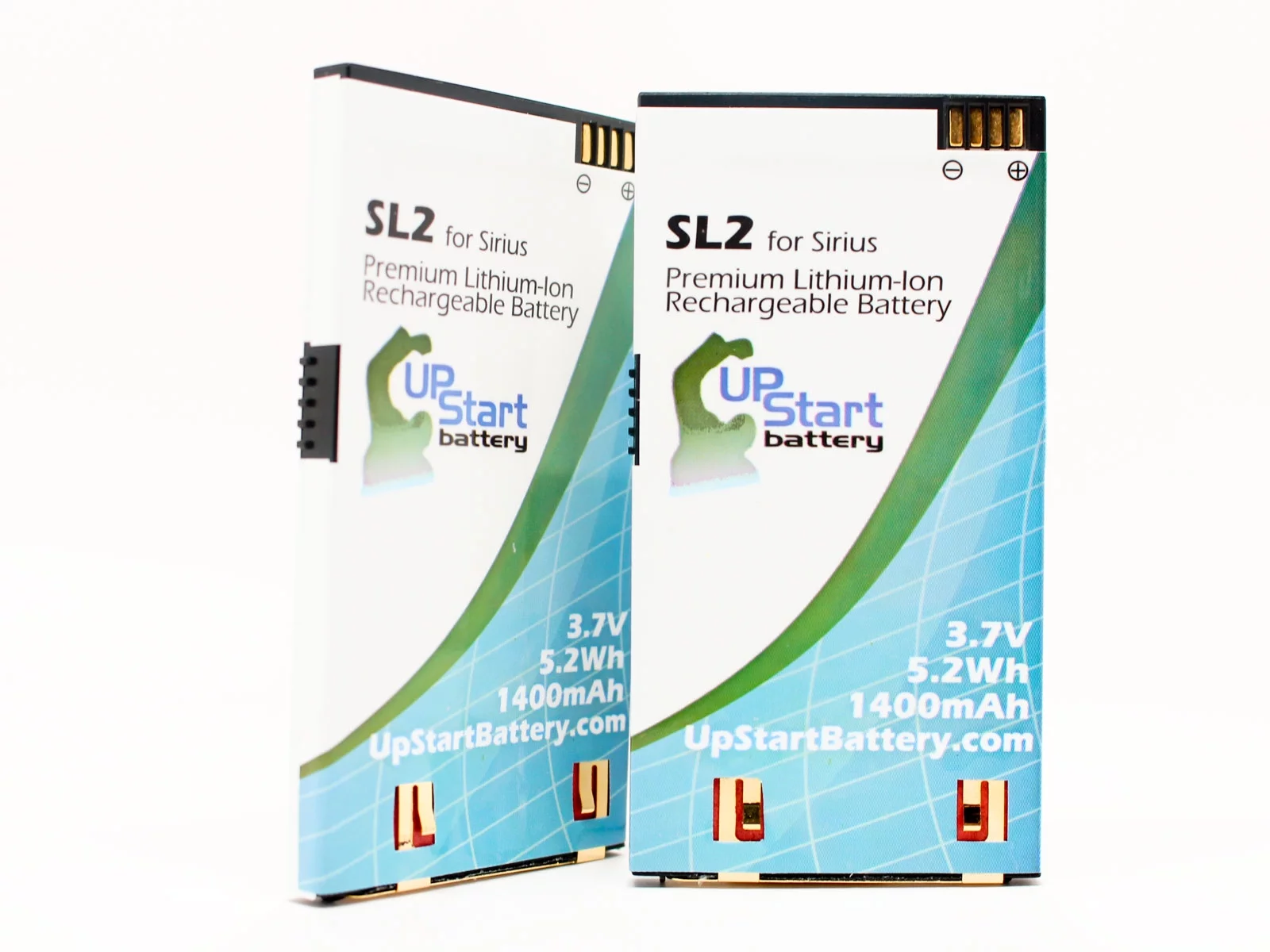 2x Pack - Sirius SL2 Battery - Replacement for Sirius Stiletto 2 Satellite Radio Battery (1400mAh, 3.7V, Lithium-Ion)