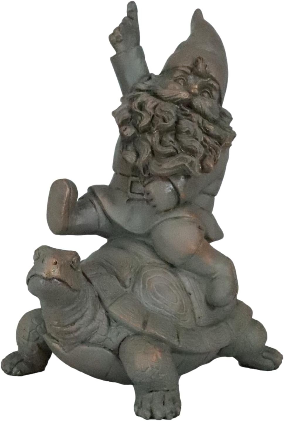 Ebros Gift Whimsical Festive Holiday Novelty Adventurous Mr Gnome Sitting On Wild Rodeo Giant Tortoise Figurine Travelling Gnomes DIY Fairy Garden Home Decor