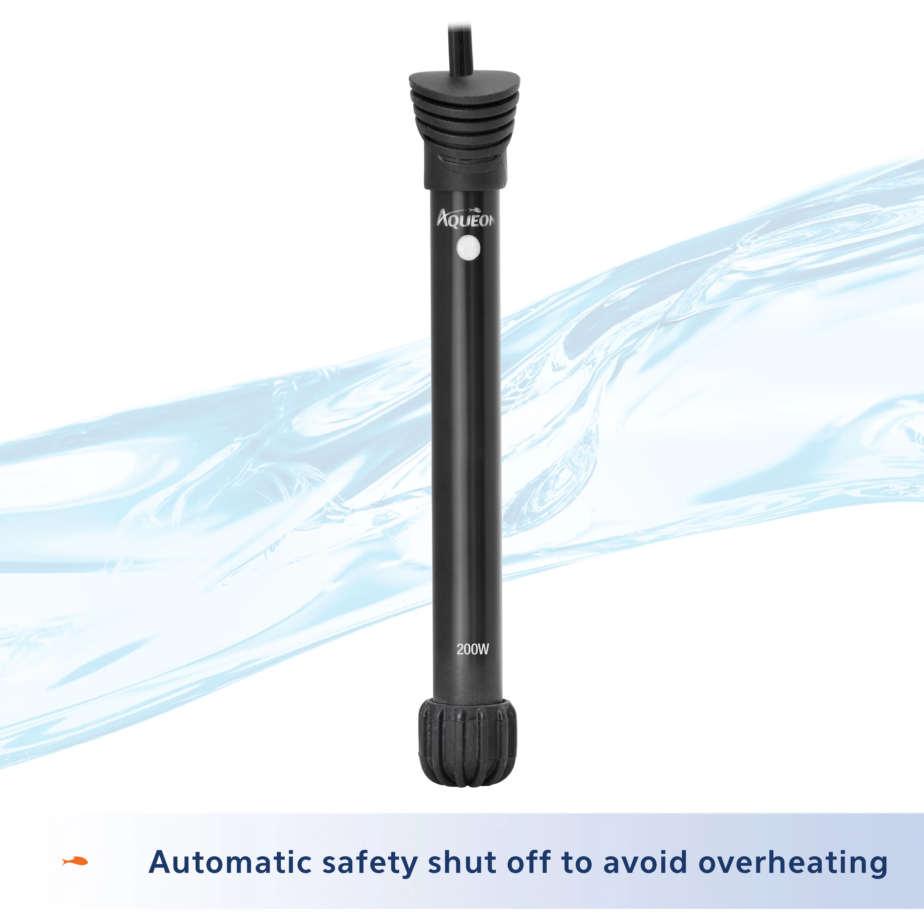 Aqueon Preset Aquarium Heater Black, 200 Watts