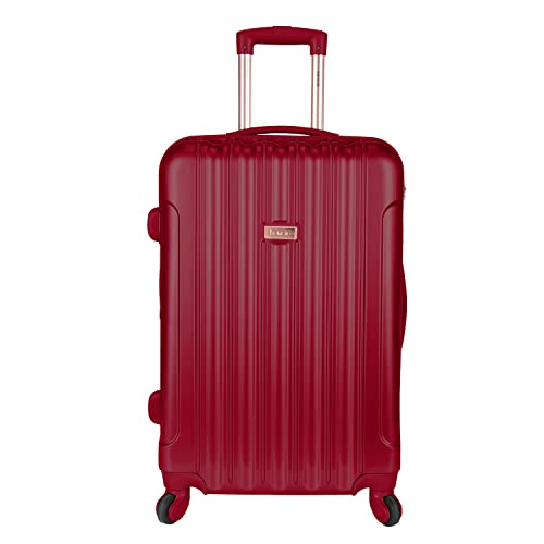kensie Women's Alma Hardside Spinner Luggage, Expandable, Japanese Carmine Red, Carry-On 20-Inch