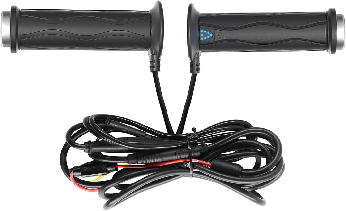 Handlebar Grips with Electric Heating 5 Gear Temperature Control Waterproof Grip Covers Suitable for Various Vehicles Electric Heated Motorcycle Handlebar Grips Heated Hand Grips 5 Gear Temperature