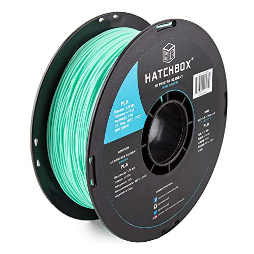 HATCHBOX 1.75mm Black PLA 3D Printer Filament, 1 KG Spool, Dimensional Accuracy +/- 0.03 mm, 3D Printing Filament