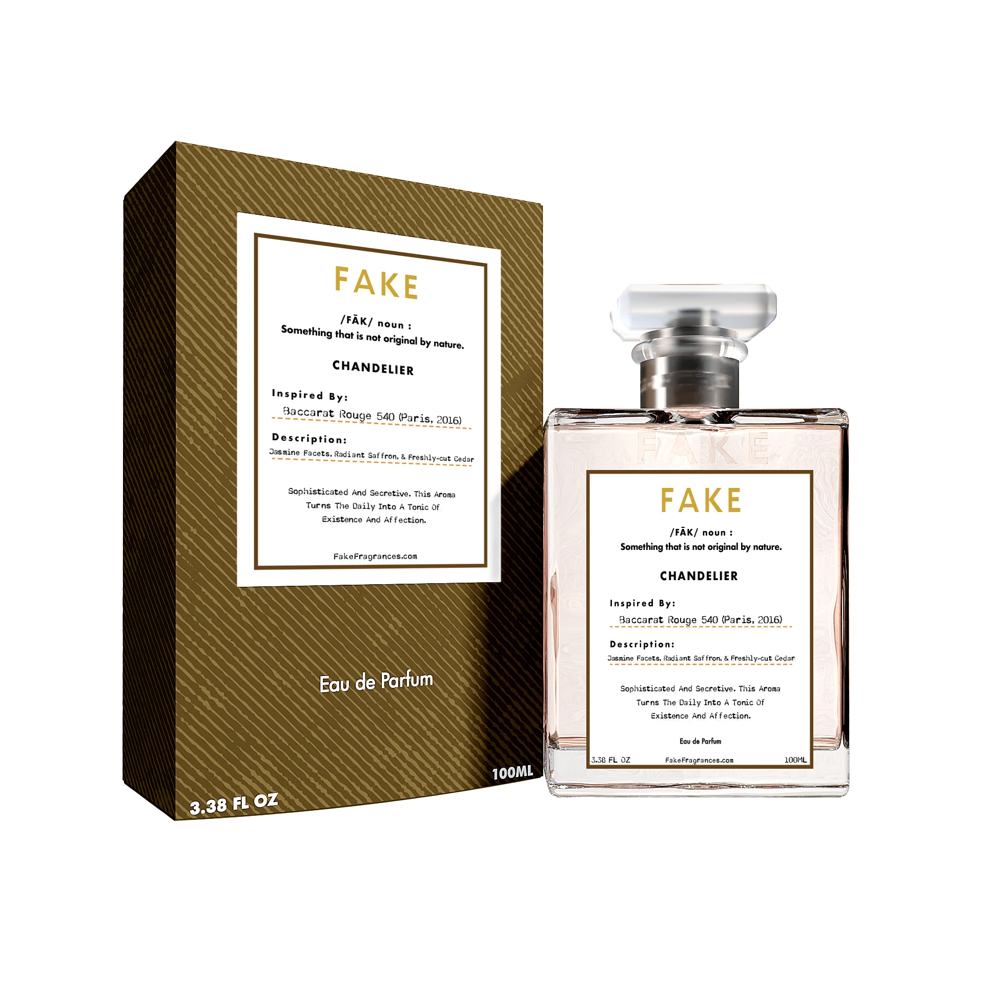 Chandelier | Inspired by Baccarat Rouge 540 | 3.4oz (100ml) Unisex Fragrance Impression Clone Dupe Copy | An Assertive Floral with an Amber Backbone that is Robust, Musky, & Woodsy | Signature Scent!