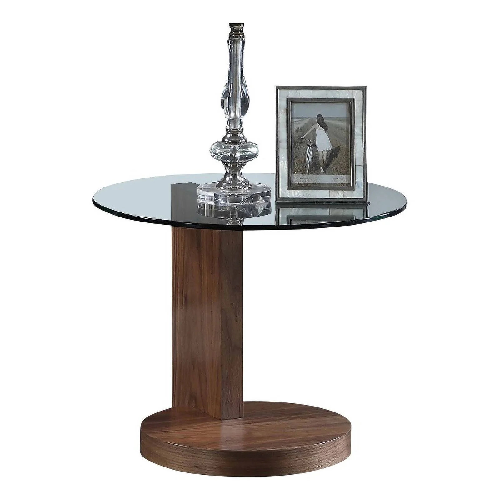 Home Square 2-Piece Set with Cocktail Table and Lamp Table in Walnut