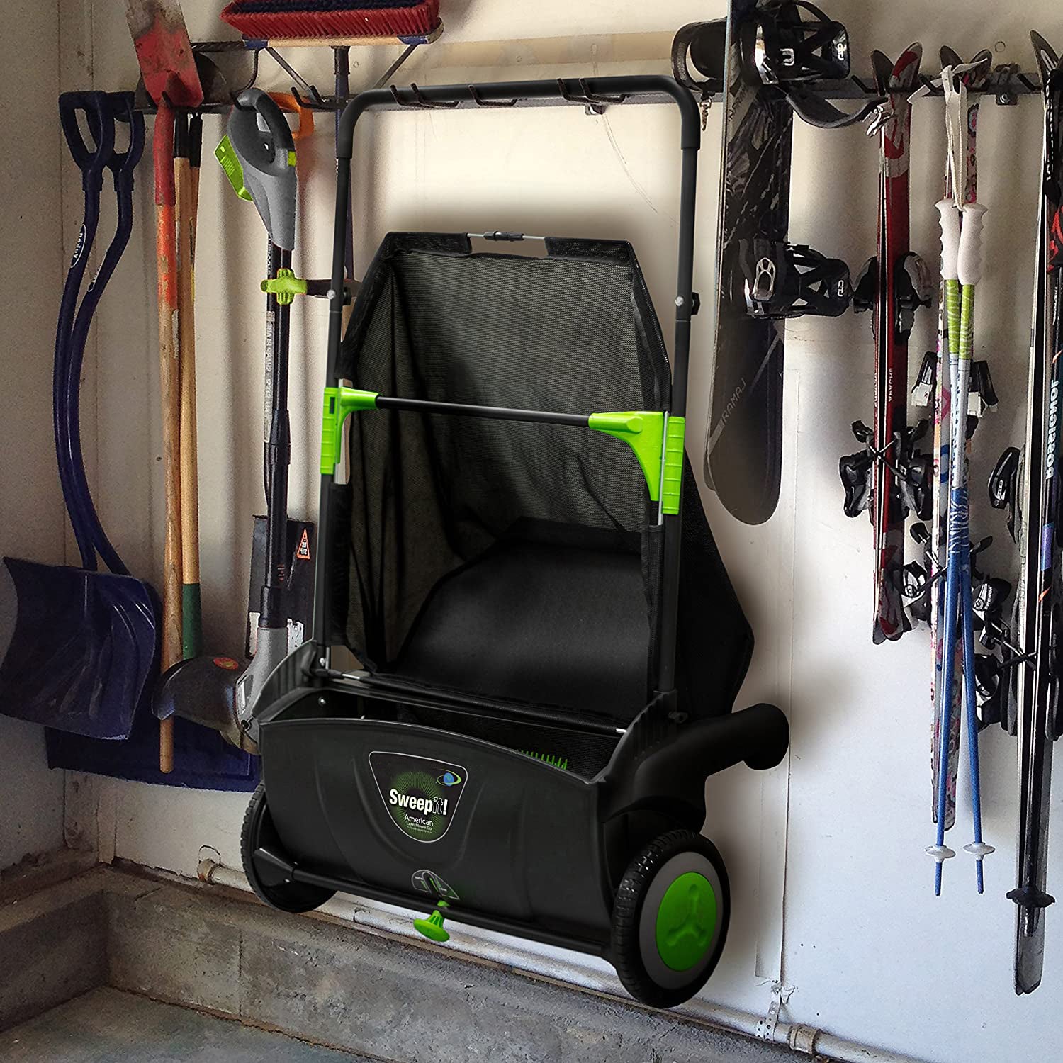 Premium 2023 Leaf Collecting Push Lawn Yard Sweeper 21 Inches