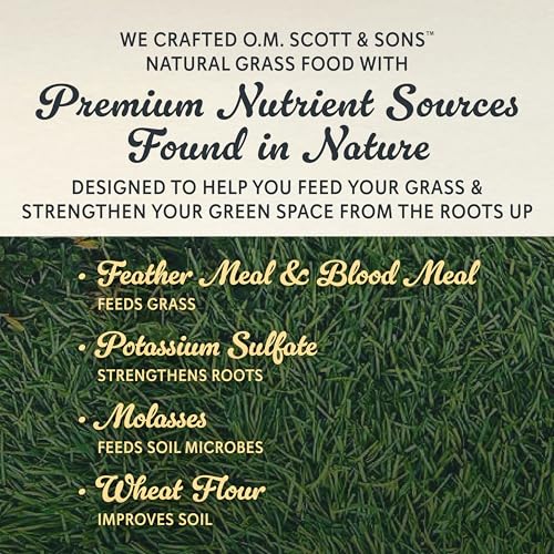 O.M. Scott and Sons Tall Fescue Blend Grass Seed, Fertilizer and Soil Improver, Naturally Crowds Out Weeds, Covers Up to 2,000 sq. ft., 8 lbs.