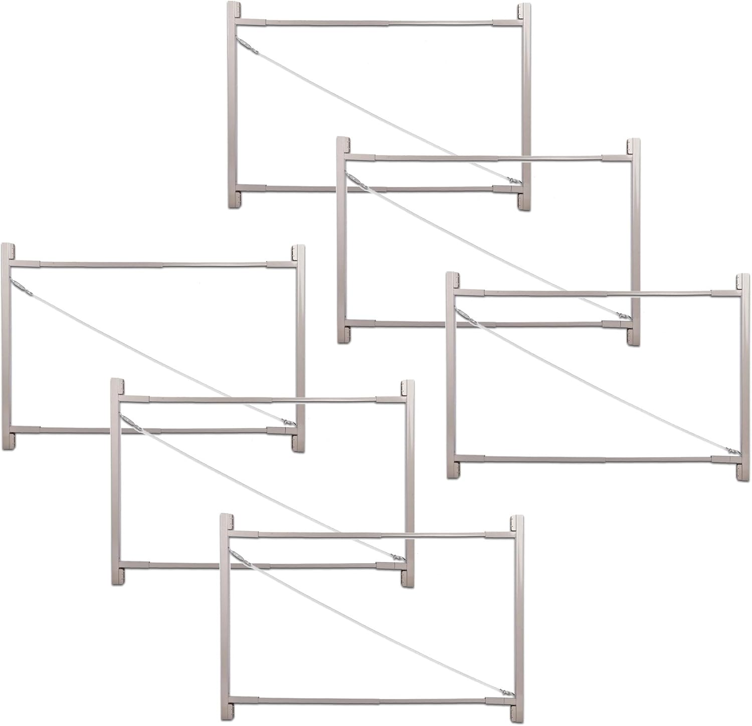 Steel Frame Gate Building Kit, 36-72 Inch Wide Opening (6 Pack)