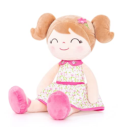Gloveleya Baby Girl Gift First Baby Doll Plush Doll Print Sunflowers