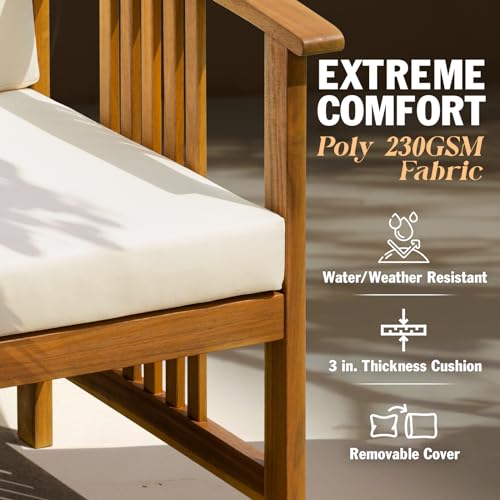 IDZO Heavy Duty 500lbs Weight Capacity Wicker Bistro Table and Chairs Set of 2 with Olefin Fabric Soft Cushions