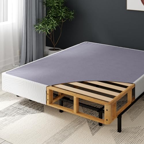 ZINUS Edgar 4 Inch Wood Box Spring, Mattress Foundation, Sturdy Wood Structure, Low Profile, Easy Assembly, King
