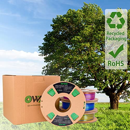 OVV3D Wood 3D Printer Filament Bundle - Wood PLA Filament 1.75mm, 200g x 4 Pack (Walnut, Oak, Cherry, Teak)