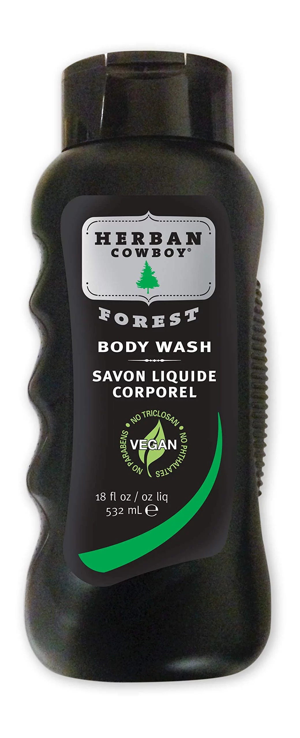 Herban Cowboy Body Wash - Forest - Vegan - Cruelty Free - 18 Oz (Pack Of 4).