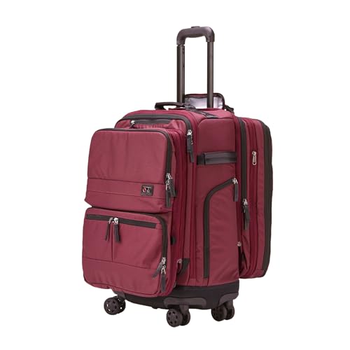 Trilogy Modular System I Modular 4-wheel spinner carry-on, with two zip-off bags! All 3 are Expandable! You get 3 bags in 1! Mix and match; take apart to fit crowded airplane spaces (Blue)