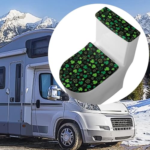 Christmas Bow Bell Toilet Tank Lid Cover and Toilet Seat Lid Cover 2 Pcs Set Toilets Covers with Elastic Cloth Fits Most Toilets Tanks & Lids