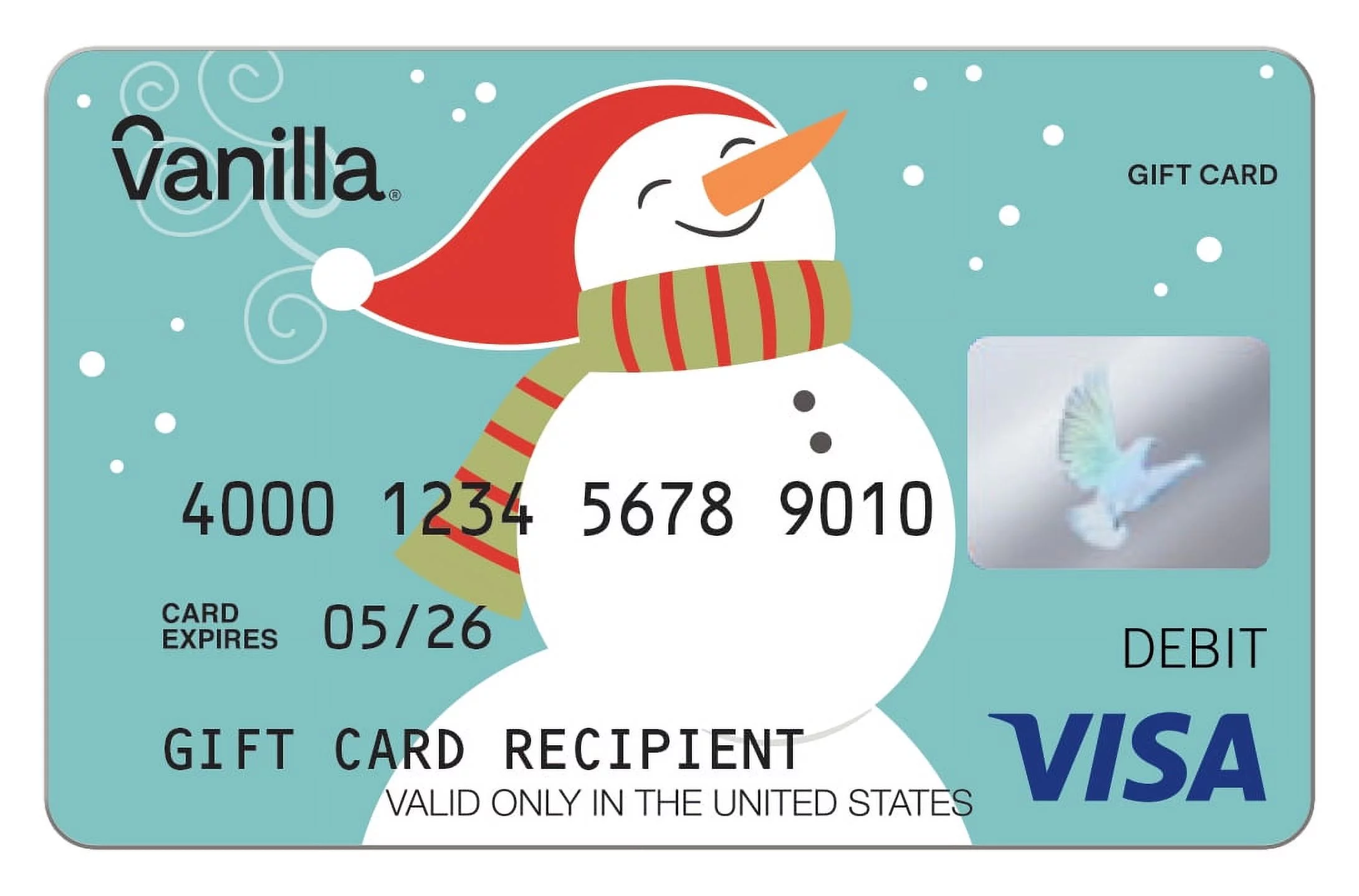 $200 Curly Character Snowman Vanilla eGift Visa® Virtual Account