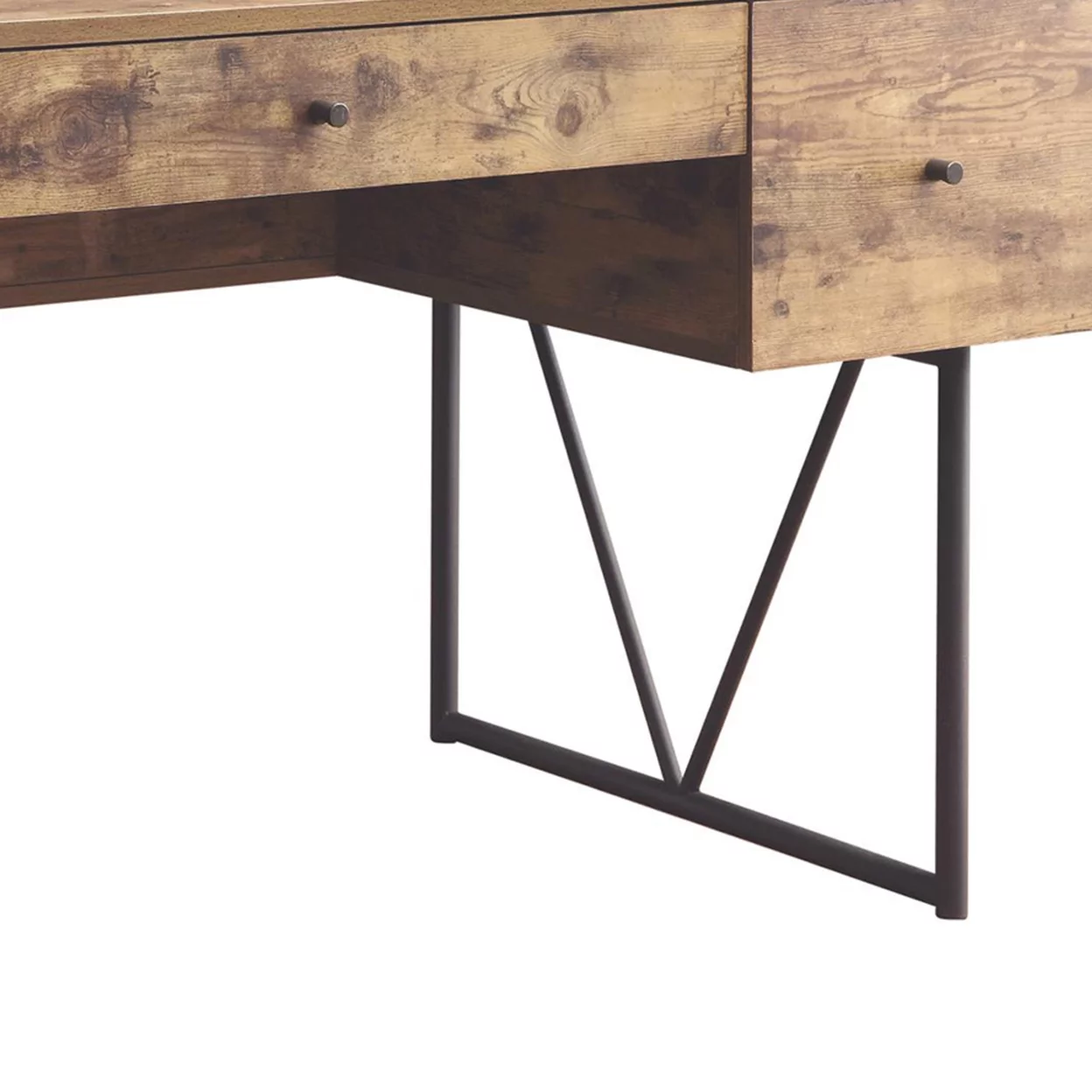 Analiese 4-drawer Writing Desk Antique Nutmeg