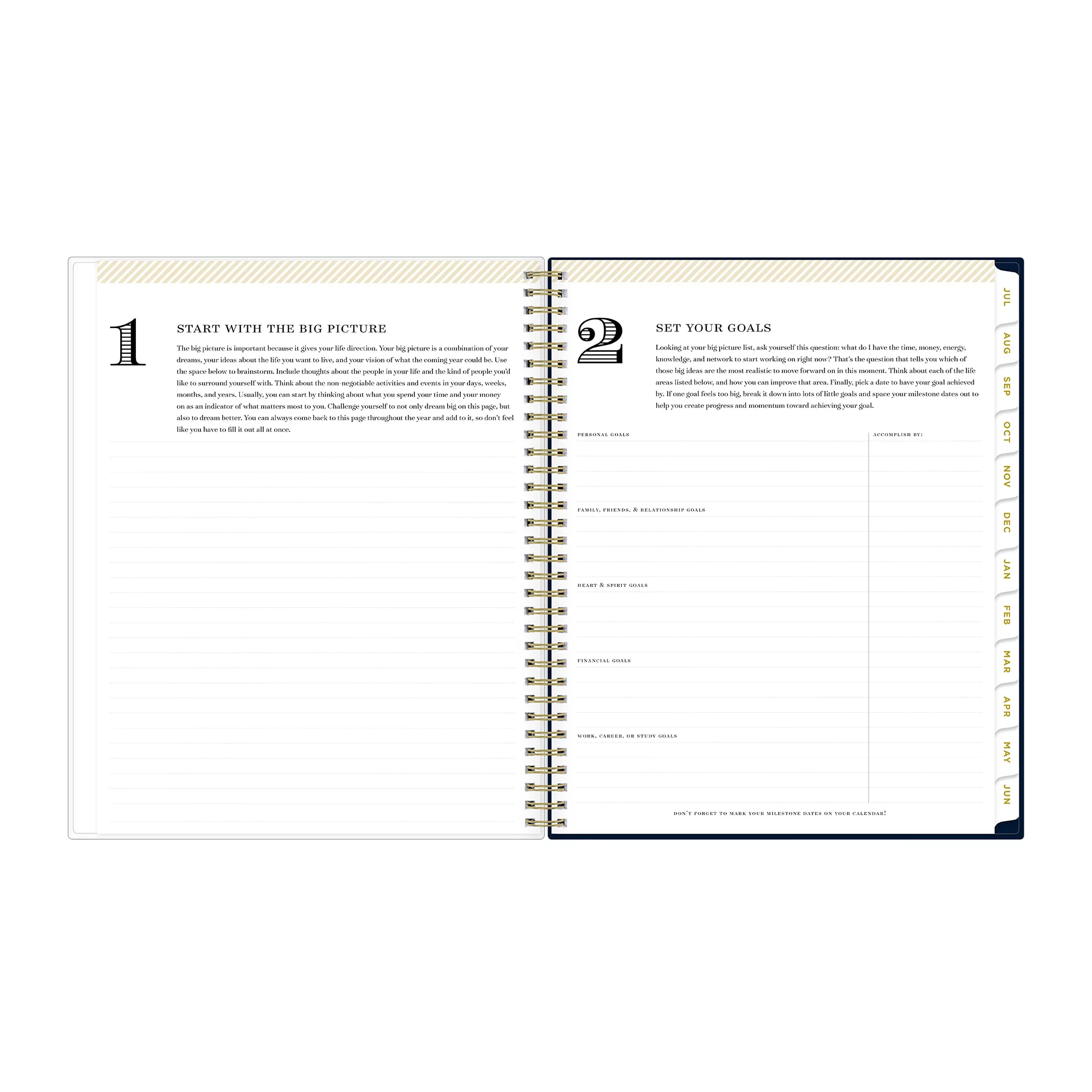 2023-2024 Weekly Monthly Planner, 8.5x11, Day Designer for Blue Sky, Peyton Navy