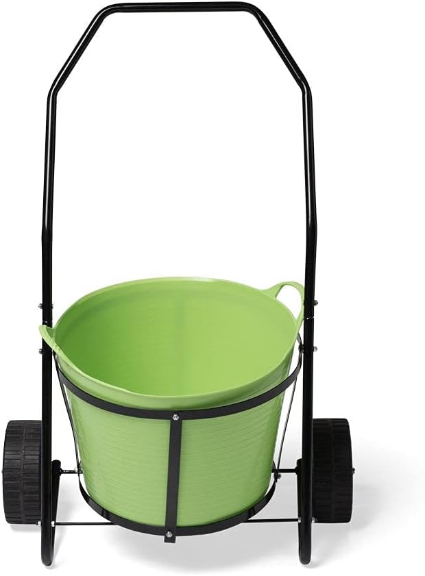 Gardeners Supply Company Garden Cart With Tubtrugs | Multi-Purpose Mobile Gardening Caddy with 11 Gallon Bucket | Outdoor Gardening Clean-up & Garden Tools Utility Cart - Holds up to 50 lbs