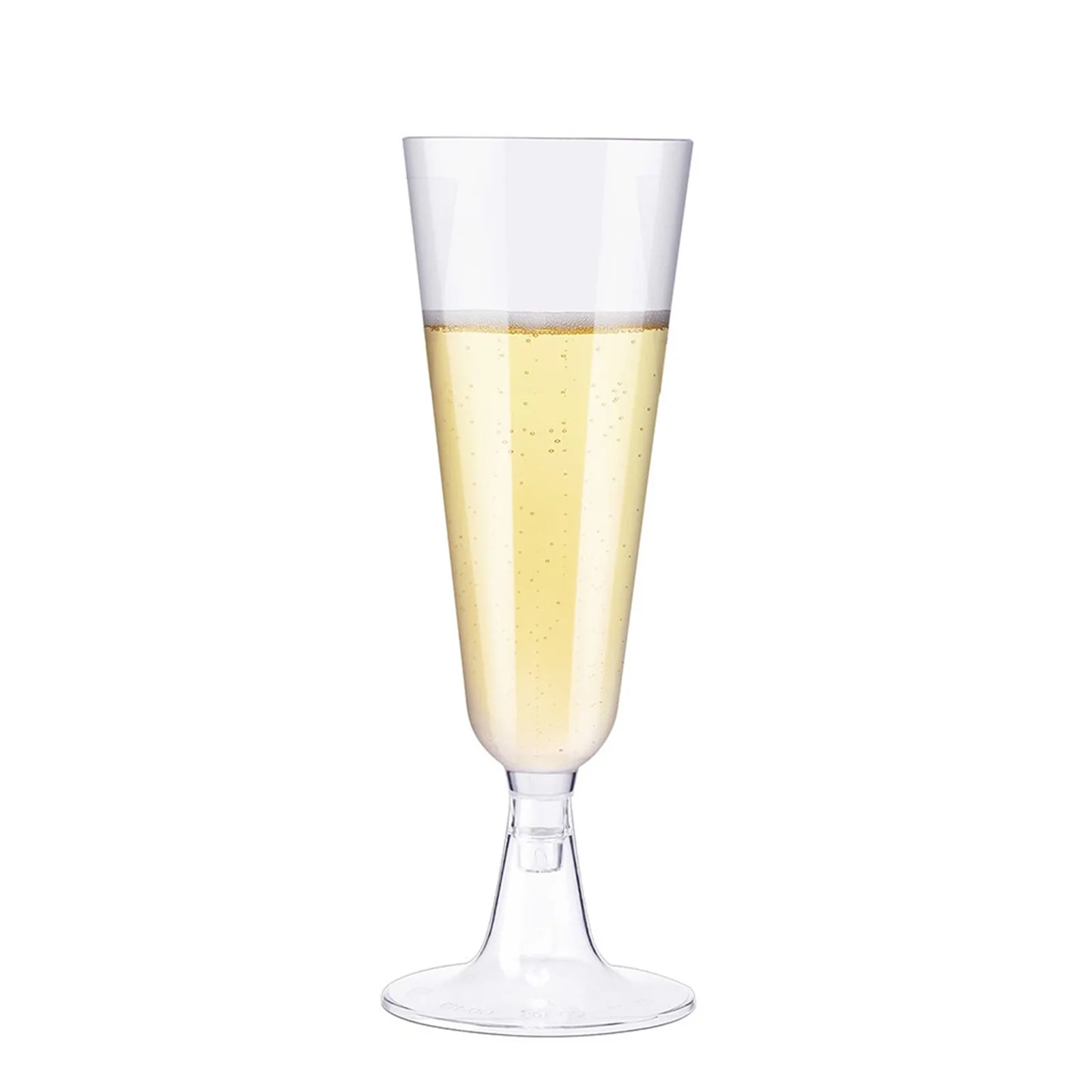 Bulk Pack of Disposable Plastic Champagne Flutes - 40 Pack Clear Plastic Glasses - Wedding Toasting Cups