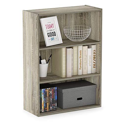 Furinno Pasir 3-Tier Open Shelf Bookcase, Americano