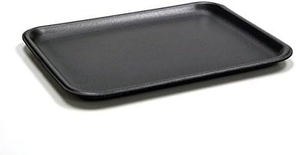 CKF 4SB, 4S Black Foam Meat Trays, Disposable Standart Supermarket Meat Poultry Frozen Food Trays, 500-Piece Bundle