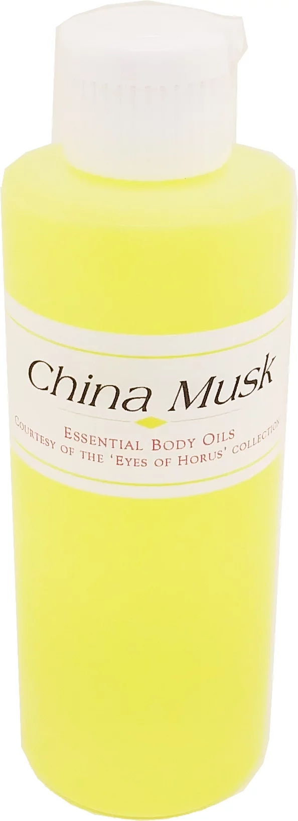 China Musk Scented Body Oil Fragrance [Flip Cap - HDPE Plastic - Yellow - 4 oz.]