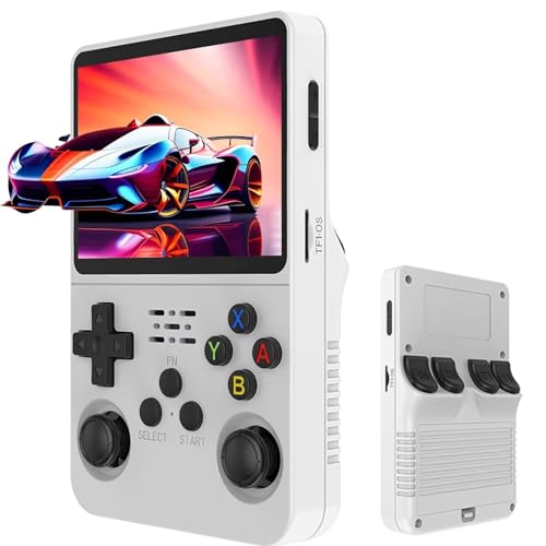 VGBUS R36S Handheld Game Console,3.5-Inch IPS Screen Retro Gaming Console,3500mAh,Built in 20000+ Games. (Black-128G(20000+ Games))