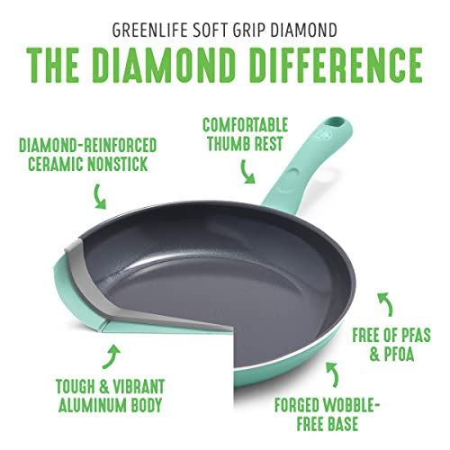 GreenLife Soft Grip Diamond Healthy Ceramic Nonstick, 10