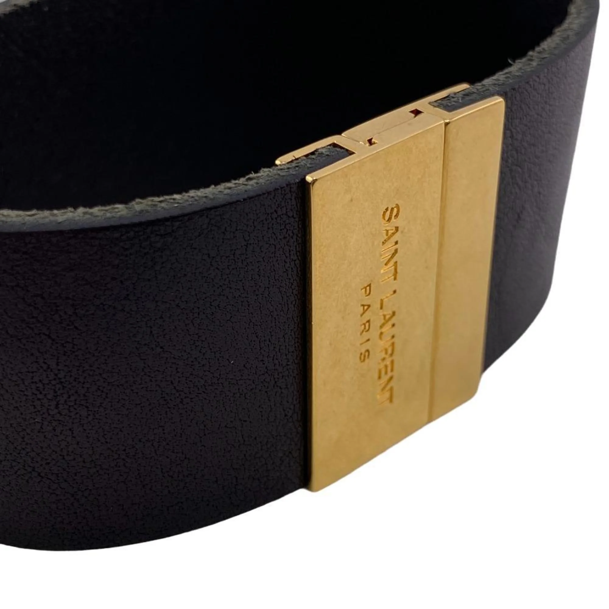 Pre-Owned Yves Saint Laurent SAINT LAURENT PARIS Saint Laurent Paris bangle black ladies (Good)