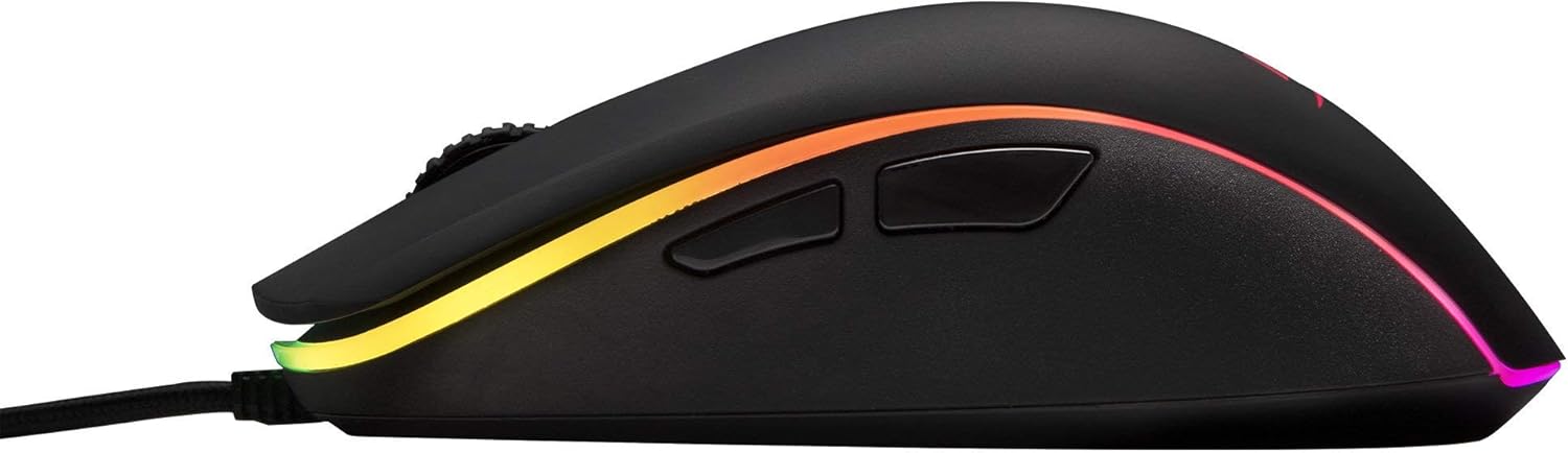 HyperX Pulsefire Surge - RGB Wired Optical Gaming Mouse, Pixart 3389 Sensor up to 16000 DPI, Ergonomic, 6 Programmable Buttons, Compatible with Windows 10/8.1/8/7 - Black