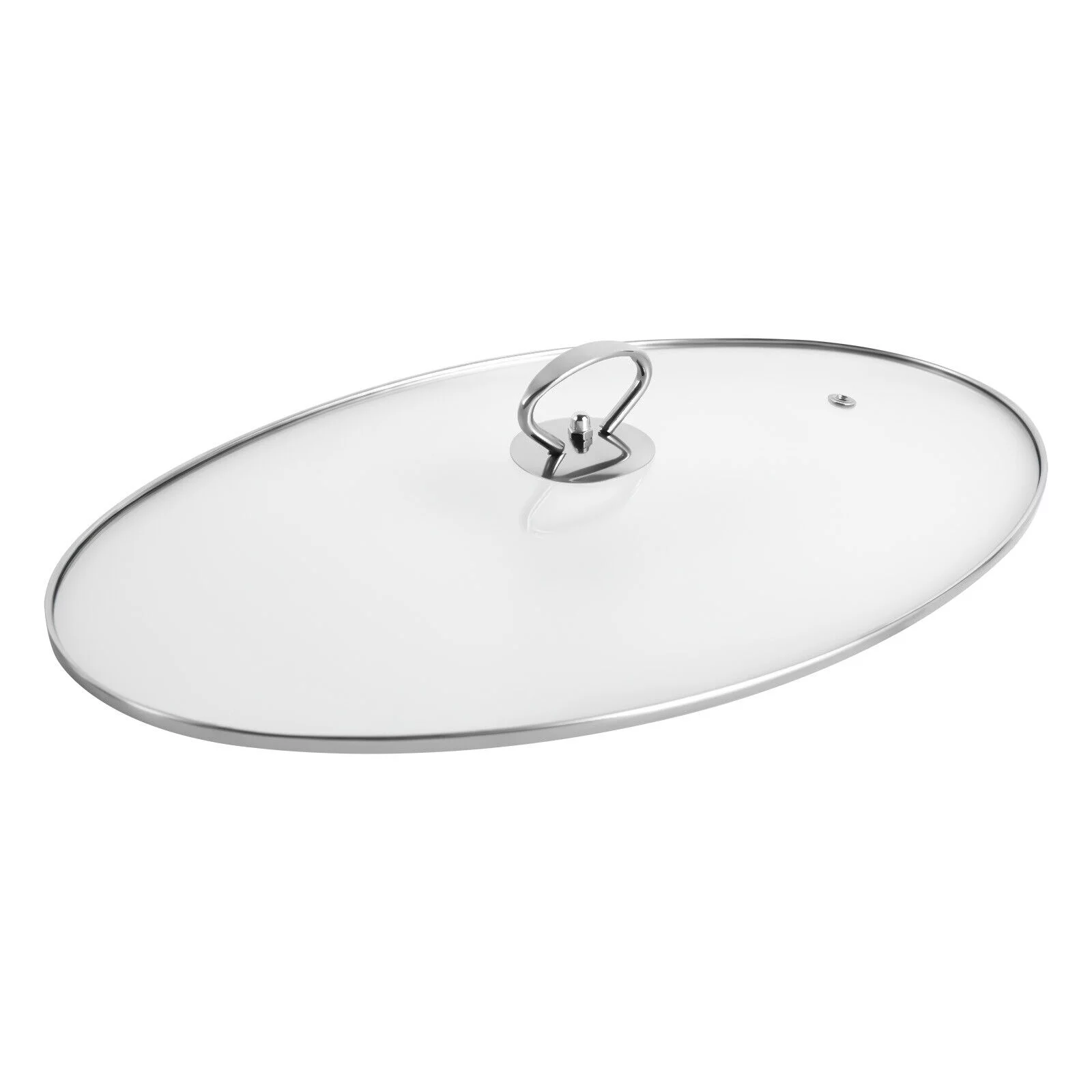 ZhdnBhnos Stainless Steel Fish Steamer Oval Fish Steaming Pot with Glass Lid Multi-Cooker Kitchen Cooking Cookware