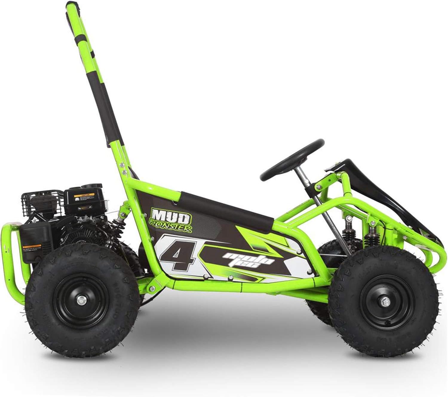 MotoTec Mud Monster 98cc Go Kart Full Suspension Green, Large