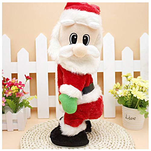 SdeNow Twerking Santa Claus,Booty Shaking Santa Dancing Santa Claus with Music Singing Animated Christmas Santa Toys for Kids- English Song