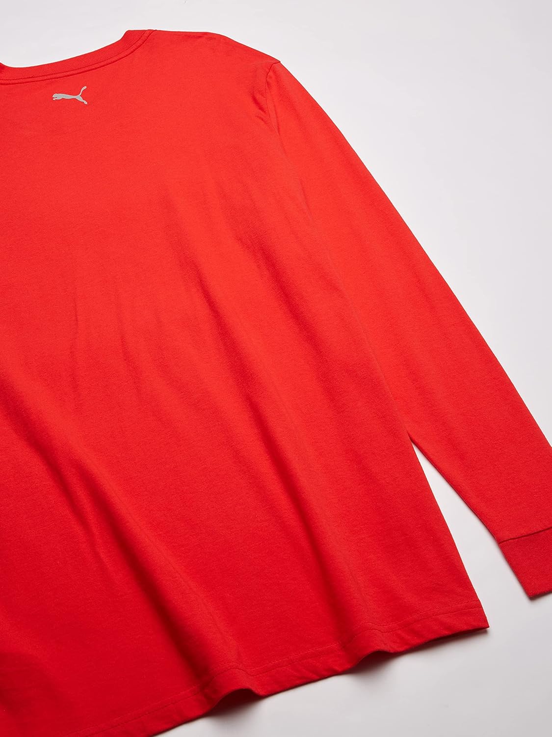 Puma Men's City Long Sleeve Blank Tee, Large, Red