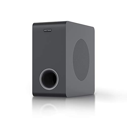 BESTISAN Powered Subwoofer, 6.5'' Side Firing Home Audio Sub, Deep Bass Response Subwoofers, Easy Setup with Home Theater Systems, TV, Speakers, RCA, LFE, AUX Input, High-Level Speaker Input & Output