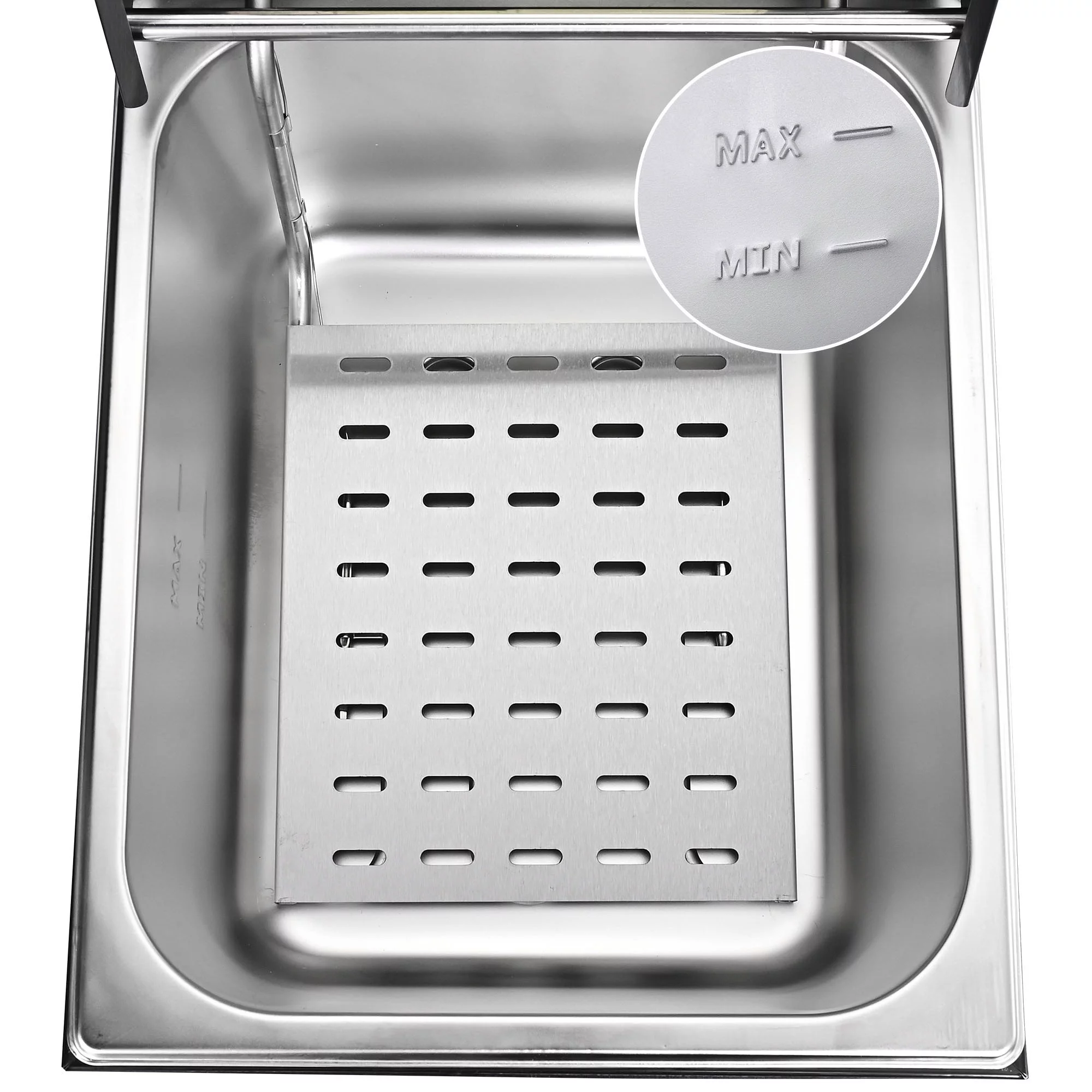 Deep Fryer,Commercial Electric Deep Fryer,Stainless Steel with Basket & Lid,Temperature Control Frying Machine,110V