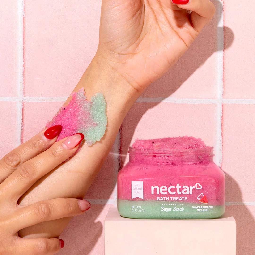 Sugar Body Scrub 8 oz, Moisturizing and Exfoliating Scrub for Nourishing Essential Body Care, Gift For Her (Watermelon)