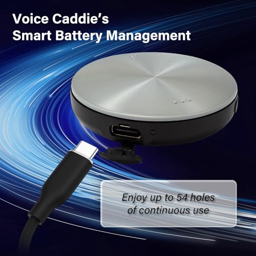 Voice Caddie VC4 Golf GPS Range Finder with Voice Output of Distance, Auto Slope, and Active Green Info on 40,000+ Courses - 8 Hours of Battery Life