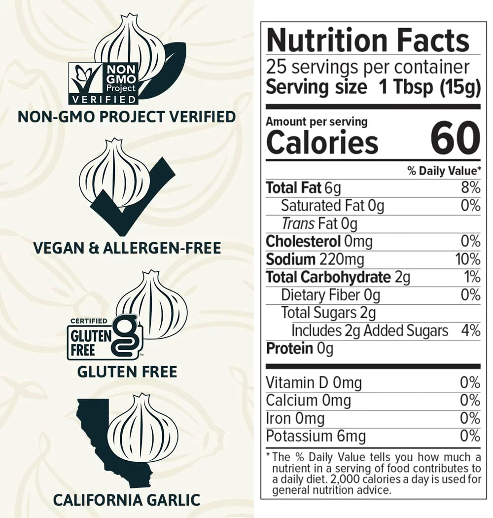 Garlic Expressions Vinaigrette Salad Dressing, Marinade | Non GMO, Vegan, Gluten Free Garlic Oil Vinaigrette Dressing | 12 Ct