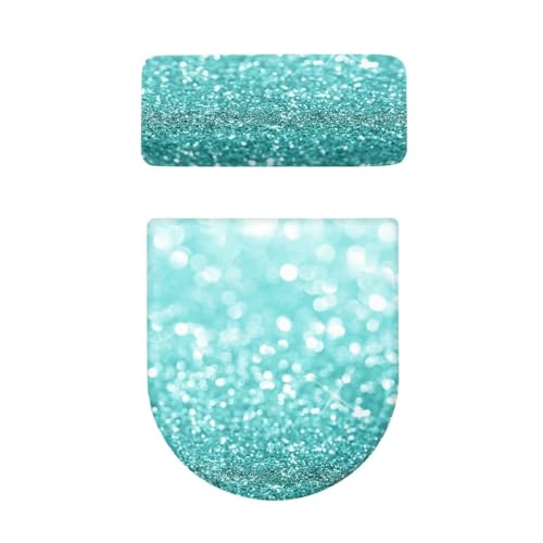 Christmas Bow Bell Toilet Tank Lid Cover and Toilet Seat Lid Cover 2 Pcs Set Toilets Covers with Elastic Cloth Fits Most Toilets Tanks & Lids