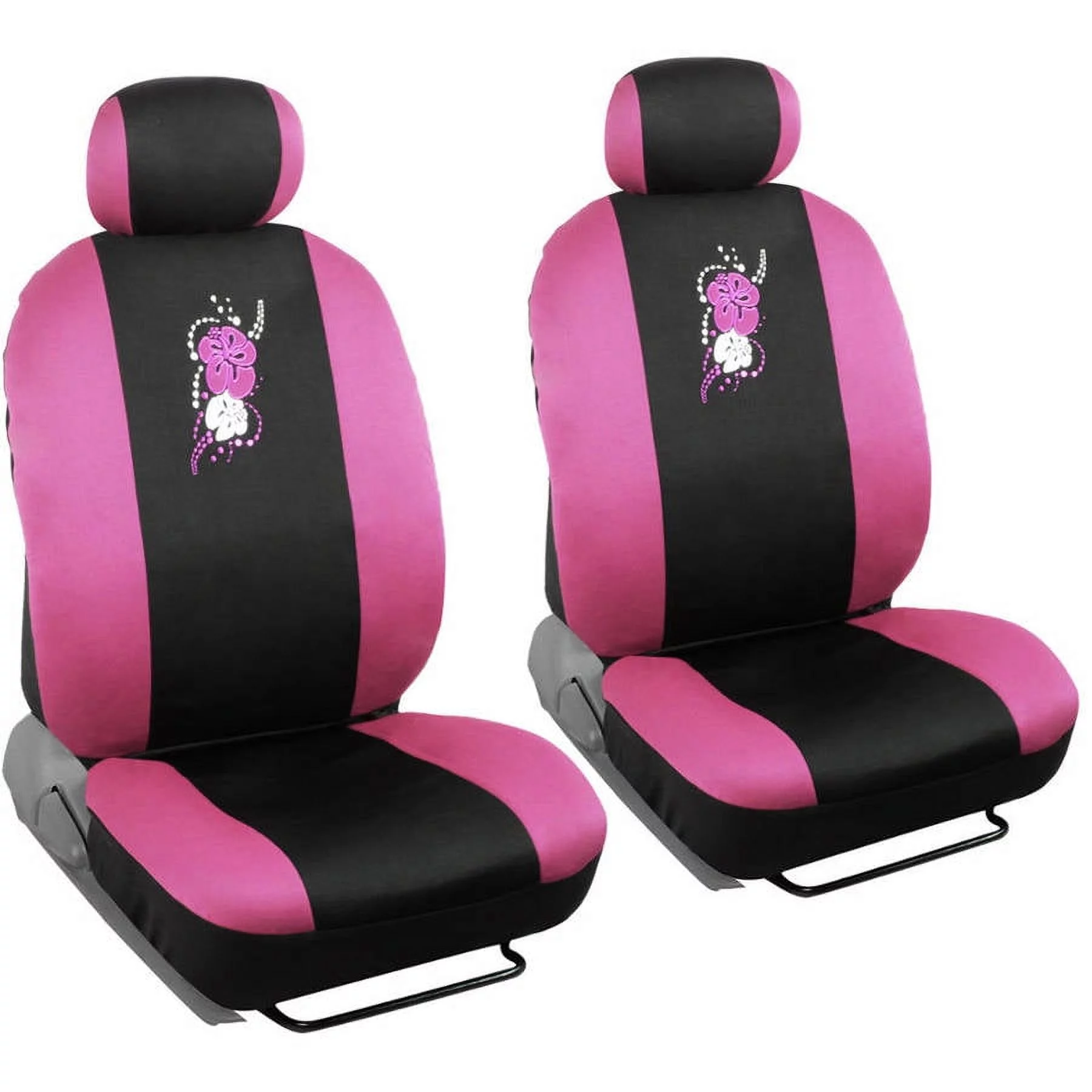 BDK Pink Hawaiian Design Car Seat Covers, 9 Piece Set